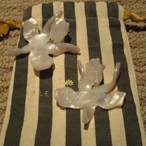 Lele Sadoughi White Lily Drop Earrings